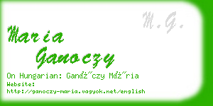 maria ganoczy business card